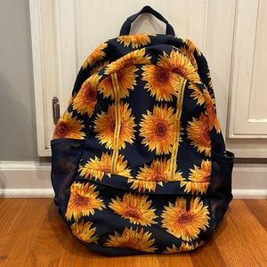 Lands End kids backpack with Sunflowers